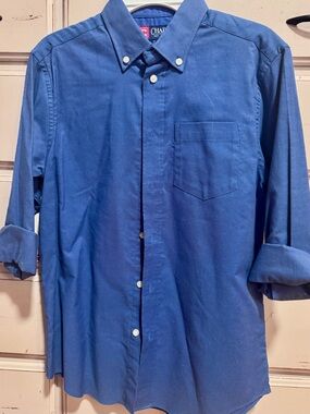 Chaps Boys' Button-Down Shirt in Blue size 12